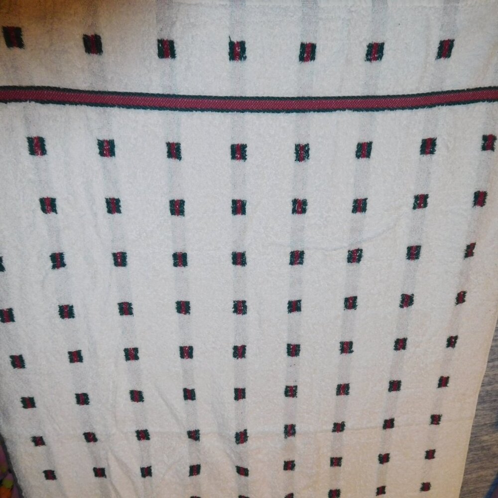 VINTAGE MARTEX WESTPOINT STEVENS REVERSABLE STRIPED BATH TOWEL USA MADE